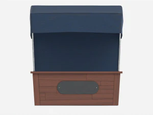 Market Fair Stall with Canopy 03 3D Model