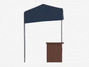 Market Fair Stall with Canopy 03 3D Model