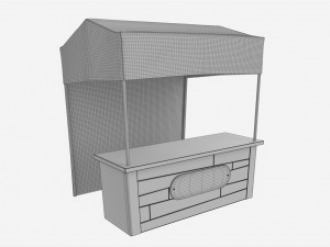Market Fair Stall with Canopy 03 Modelo 3D