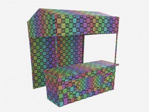 Market Fair Stall with Canopy 03 Modelo 3D