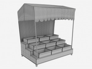 Market Fair Stall with Canopy 04 3D मॉडल