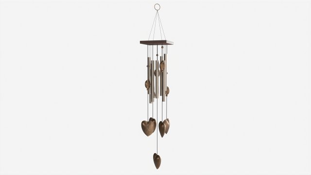 Metal Tube Wind Chimes Feng Shui Modelo 3D .c4d .max .obj .3ds .fbx .stl .blend 
