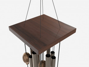 Metal Tube Wind Chimes Feng Shui Modelo 3D