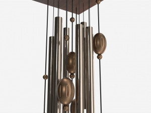 Metal Tube Wind Chimes Feng Shui Modelo 3D