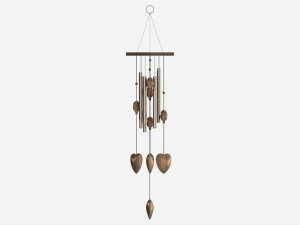 Metal Tube Wind Chimes Feng Shui Modelo 3D