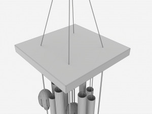 Metal Tube Wind Chimes Feng Shui Modelo 3D