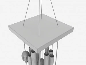 金属管風鈴風水 3Dモデル