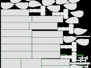 金属管風鈴風水 3Dモデル