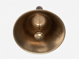 Old Brass School Hand Bell Modelo 3D