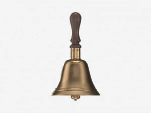 Sino de m&atilde;o de lat&atilde;o antigo Modelo 3D