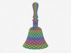 Sino de m&atilde;o de lat&atilde;o antigo Modelo 3D