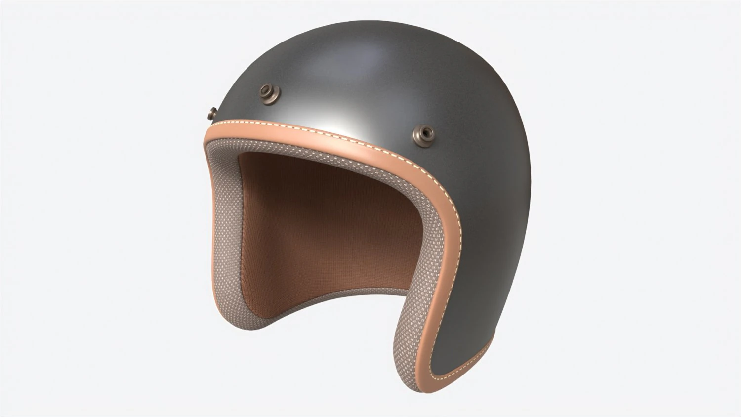 Capacete de scooter vintage de rosto aberto Modelo 3D .c4d .max .obj .3ds .fbx .stl .blend 