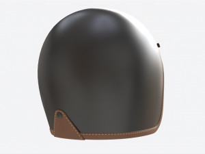 Open Face Vintage Scooter Helmet 3D 模型