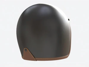 Capacete de scooter vintage de rosto aberto Modelo 3D
