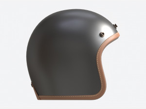 Open Face Vintage Scooter Helmet 3D 模型