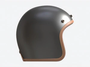 Capacete de scooter vintage de rosto aberto Modelo 3D