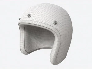 Capacete de scooter vintage de rosto aberto Modelo 3D