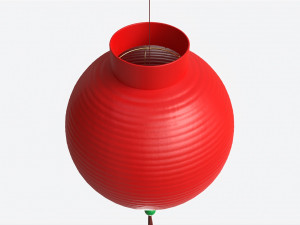 Oriental Traditional Hanging Paper Lantern 01 Modelo 3D