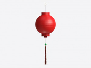Oriental Traditional Hanging Paper Lantern 01 Modelo 3D