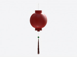 Oriental Traditional Hanging Paper Lantern 01 Modelo 3D