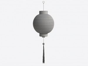 Oriental Traditional Hanging Paper Lantern 01 Modelo 3D