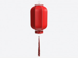 Oriental Traditional Hanging Paper Lantern 02 3D Model