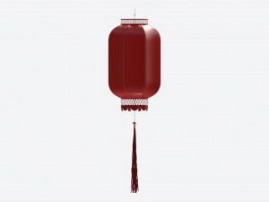 Oriental Traditional Hanging Paper Lantern 02 3D Model
