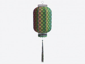 Oriental Traditional Hanging Paper Lantern 02 3D Model