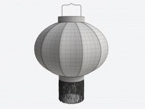 Oriental Traditional Hanging Paper Lantern 03 3D Model