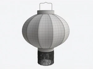 Oriental Traditional Hanging Paper Lantern 03 3D Model