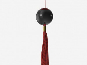 Oriental Traditional Hanging Silk Lantern 02 Model 3D
