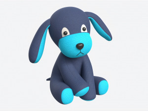 Puppy Toy Soft Blue Modello 3D
