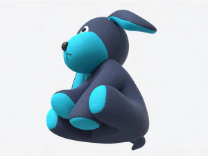 Puppy Toy Soft Blue 3D Model