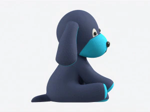 Puppy Toy Soft Blue 3D Model