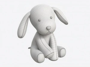 Puppy Toy Soft Blue 3D Model
