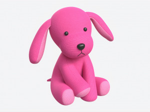 Puppy Toy Soft Pink 3D Model