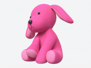 Puppy Toy Soft Pink 3D Model