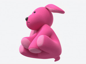 Puppy Toy Soft Pink 3D Model