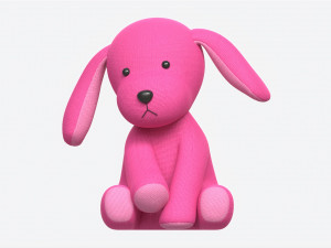 Puppy Toy Soft Pink 3D Model