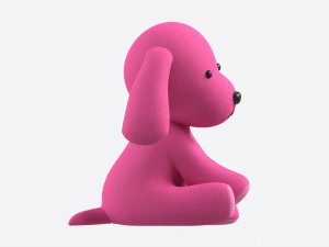 Puppy Toy Soft Pink 3D Model