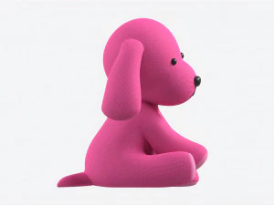 Puppy Toy Soft Pink 3D Model