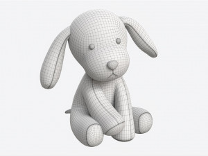 Puppy Toy Soft Pink 3D Model