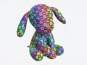 Puppy Toy Soft Pink 3D Model