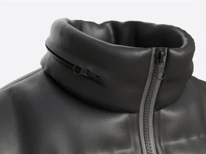 Quilted Gilet for Men Mockup 01 Black 3D Model