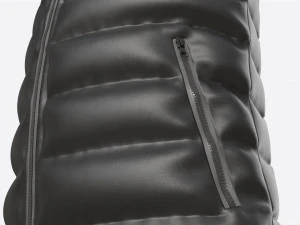 Quilted Gilet for Men Mockup 01 Black 3D Model
