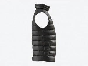 Quilted Gilet for Men Mockup 01 Black 3D Model