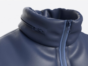 Quilted Gilet for Men Mockup 02 Blue 3D मॉडल