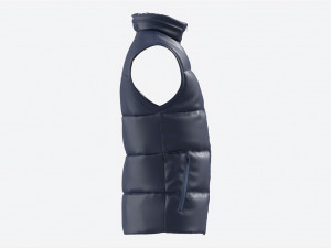 Quilted Gilet for Men Mockup 02 Blue 3D मॉडल