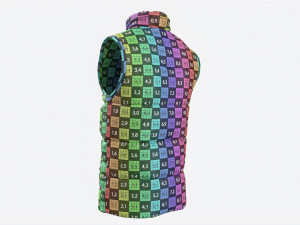 Quilted Gilet for Men Mockup 02 Blue 3D मॉडल