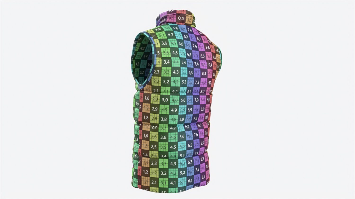 Quilted Gilet For Men Mockup 02 Blue 3D Модель In Одежда 3DExport